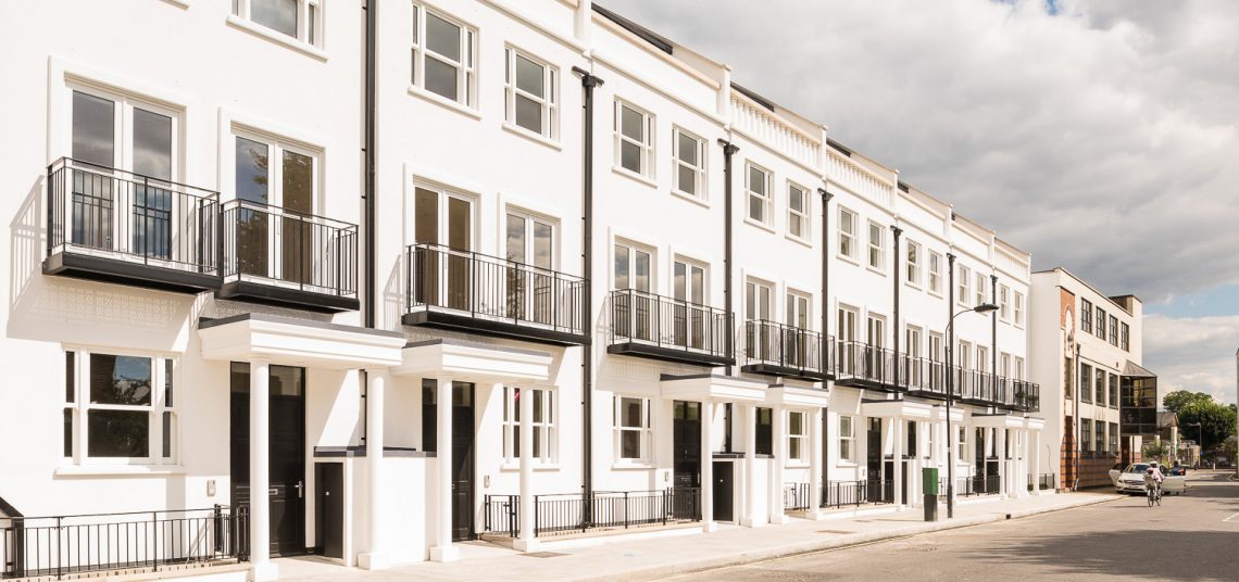 The completed exterior at Merchant Terrace, Hammersmith